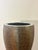 Late 20th Century Vintage Coastal Snakeskin Wrapped Vase With Steel Rim, Postmodern For Sale - Image 5 of 6