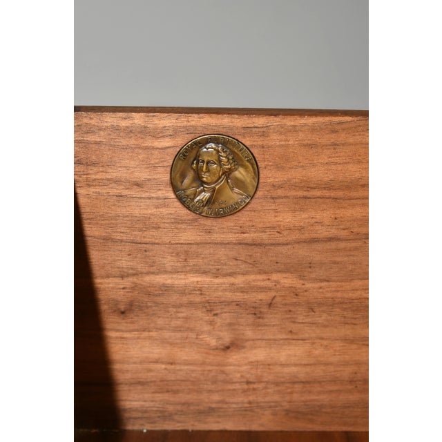 1920s Royal Furniture by Robert Irwin Four Drawer Chest One Drawer Nightstand Original Hardware Dovetail Joinery - Set of 2 For Sale - Image 10 of 12