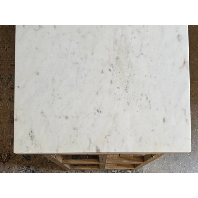 2020s Large Marble Top Kitchen Island by Adoorne For Sale - Image 5 of 8