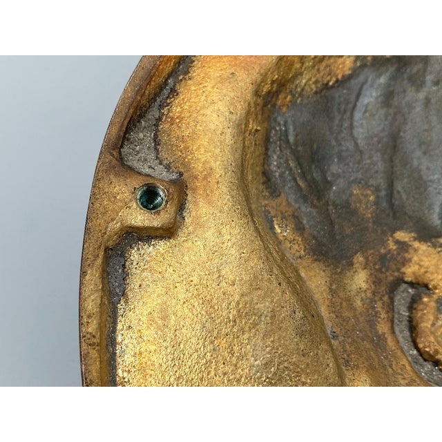 Gold Walter Kalot, Relief with Portraits, 1950s, Bronze For Sale - Image 8 of 16