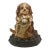 Circa 1900 English Cast Iron Painted Dog Doorstop For Sale