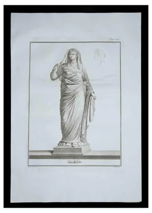 Giovanni Morghen, Ancient Roman Statue, Etching, 18th Century