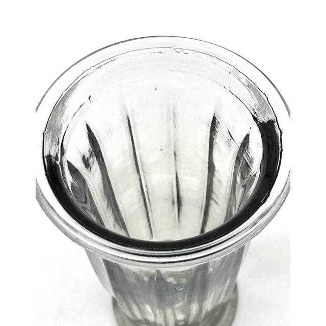 Vintage Art Deco Pressed Glass Vase by Pierre Davesn, 1930s For Sale - Image 9 of 16
