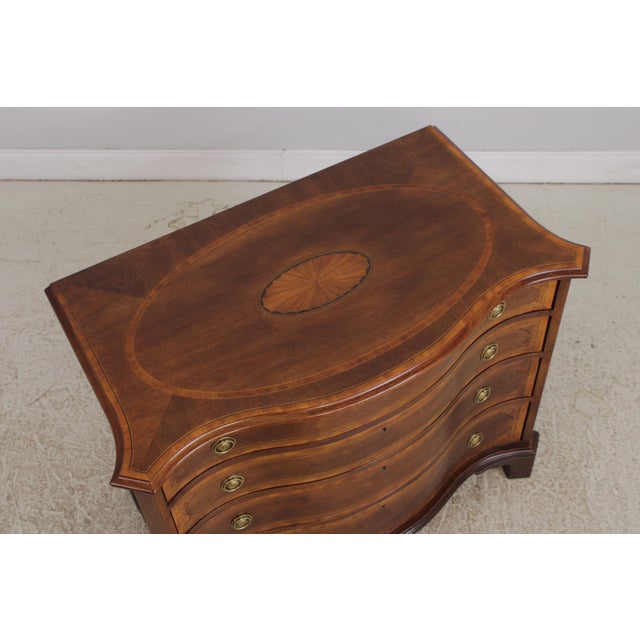 Henredon Natchez Collection Inlaid Mahogany Chest For Sale - Image 11 of 16
