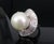 Late 20th Century Rare 18mm South Seas Pearl & 3.63ct Diamond Platinum Ring, 32gr Size 5.75 For Sale - Image 18 of 18