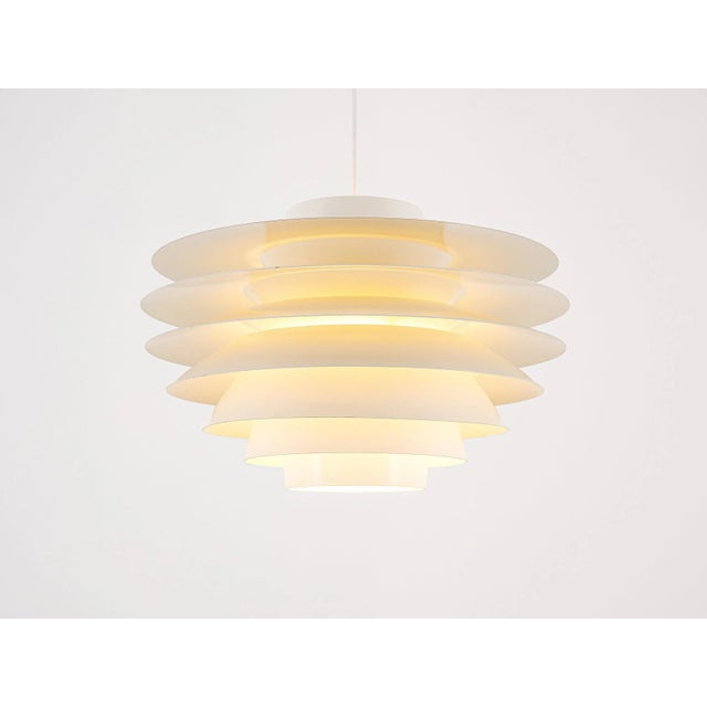 Mid-Century Modern Large White Verona Lamp by Svend Middelboe for Nordisk Solar For Sale - Image 3 of 8