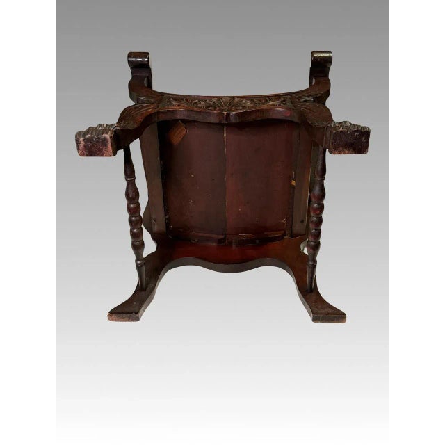 19th Century Walnut Savonarola North Wind Chair by Stomps-Burchardt Furniture Makers, Dayton, Ohio For Sale - Image 11 of 12