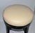 Pair, Vintage Swivel 24 Inch Kitchen Stools Black Wood Tan-Beige Faux Leather Seats For Sale - Image 13 of 16