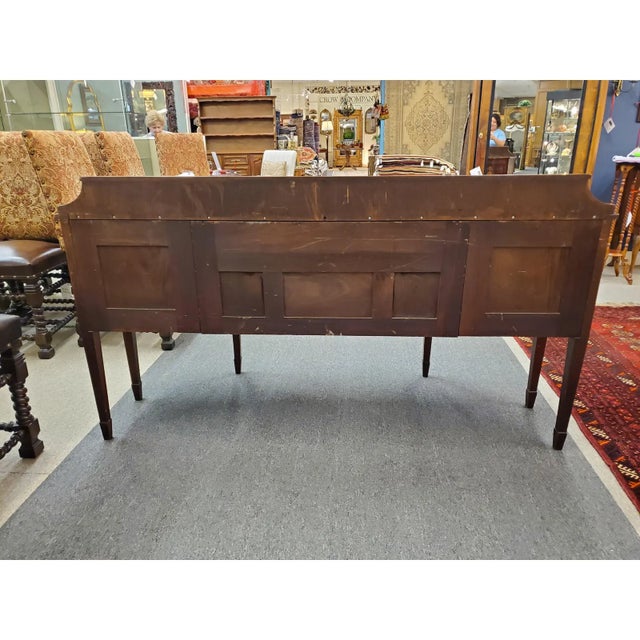 Early 20th Century Buffet Sideboard Mahogany Vintage Sheraton Style For Sale - Image 11 of 12