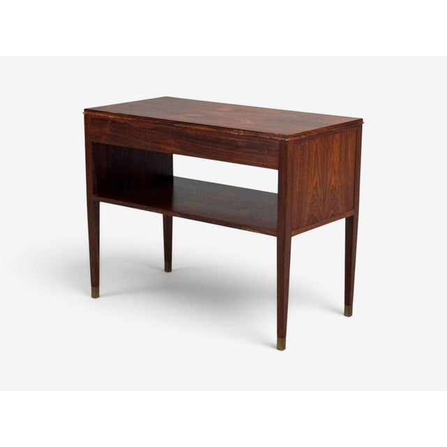 Danish Modern, Small Console or Cabinet, Rosewood, Brass, Denmark, 1950s For Sale - Image 13 of 14