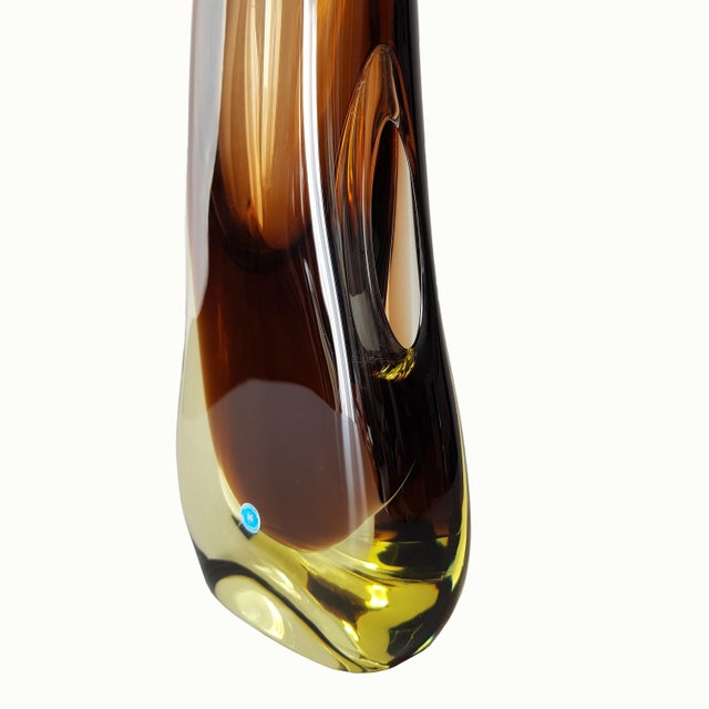Glass Bohemian Vase by Miroslav Klinger, 1960s For Sale - Image 7 of 12