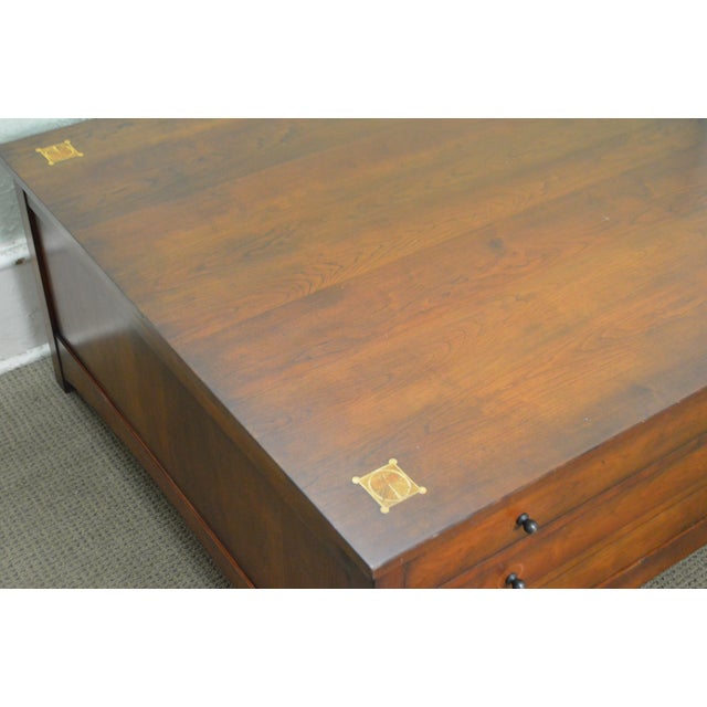 Stickley Harvey Ellis Cherry Square Cocktail Coffee Table w/ Drawers