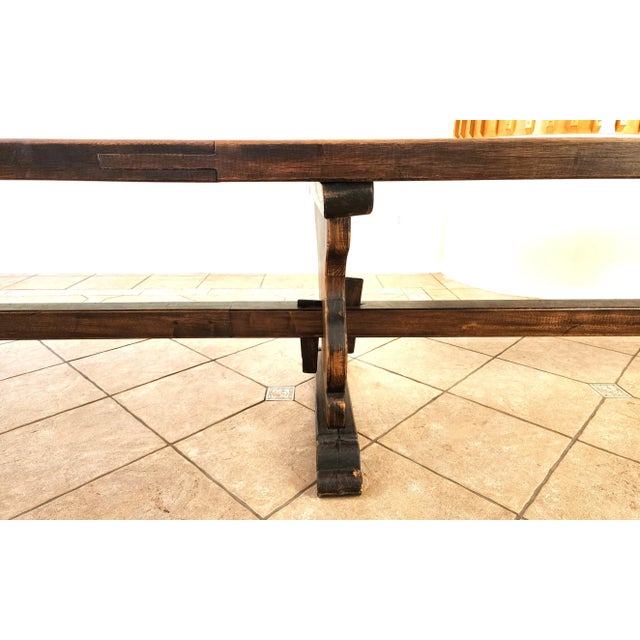 French Country Antique French Refectory Dining Table 16 Foot Early 1900s For Sale - Image 3 of 13
