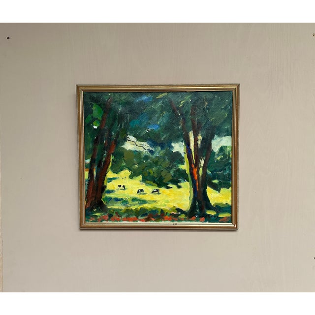Maurice Moberg, Gläntan, Båstad, 1950s, Oil Painting on Canvas, Framed For Sale - Image 11 of 18