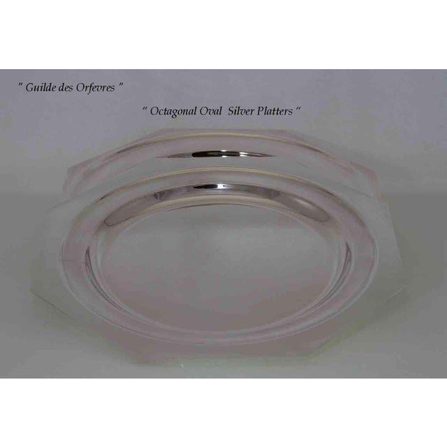 Modern 1970’s Vintage/New Old Stock Set of 3 Octagonal Platters With Raw Edge- For Sale - Image 3 of 16