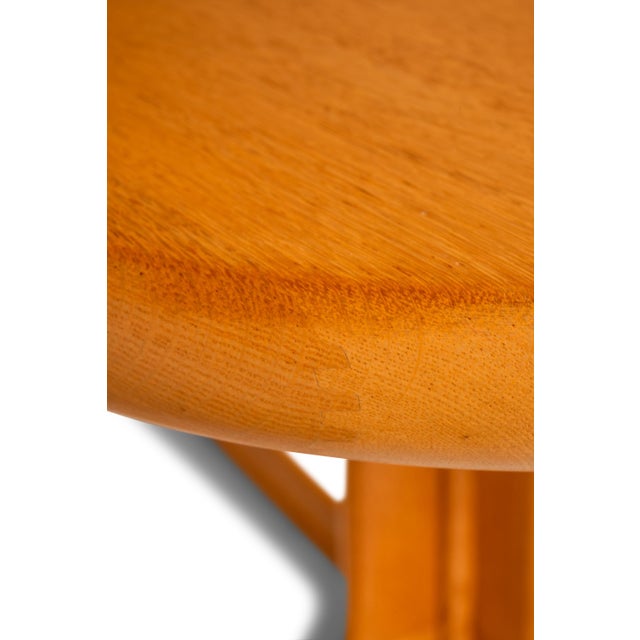 Mid-Century Danish Modern Petite Pedestal Coffee Table in White Oak by Dyrlund, Denmark, C. 1960s For Sale - Image 16 of 18