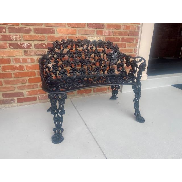 Cast iron grapevine loveseat. Perfect complement to iron railing also great for patio or garden!
