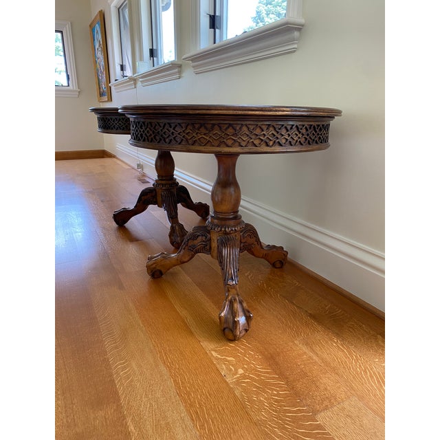 Two Traditional Round Tables For Sale - Image 4 of 12