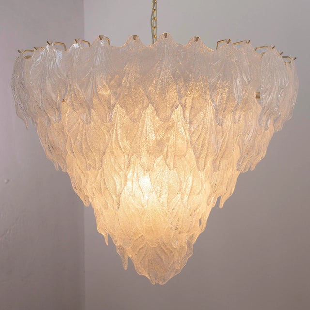 Metal Large Italian Chandelier in Murano Glass, 1990s For Sale - Image 7 of 12