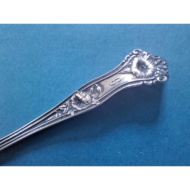 Art Nouveau 1909 Alvin Morning Glory Art Nouveau Sterling Silver Teaspoon - 'B' Monogram For Sale - Image 3 of 5