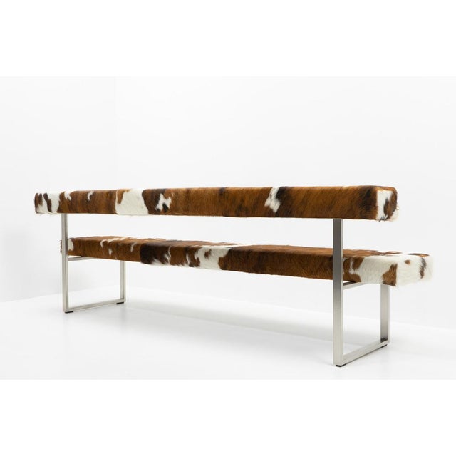 2000 - 2009 Swiss Design Permesso Bench in Cowhide from Girsberger, 2008 For Sale - Image 5 of 14
