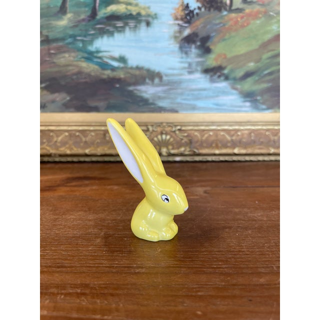 This vintage porcelain bunny figurine was crafted by renowned German maker Villeroy & Boch, known for their high-quality...