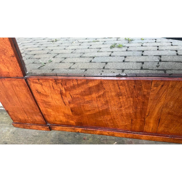 Large Antique Biedermeier Figure Maple Pier Mirror For Sale - Image 10 of 12