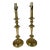 Pair of 1990s Gold Plated Candlestick Lamps For Sale