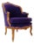 French Bergere Armchair in Velvet For Sale