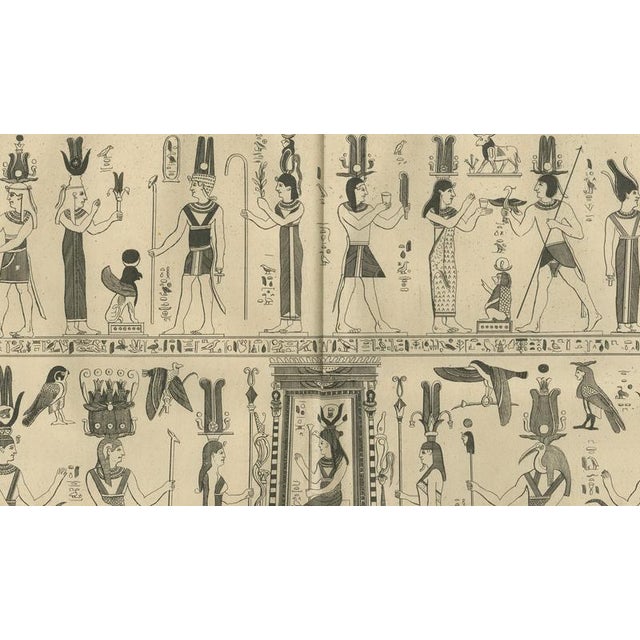 After Montfaucon, Bembine Tablet of Isis from Antiquity Explained, 1721, Engraving For Sale - Image 3 of 11