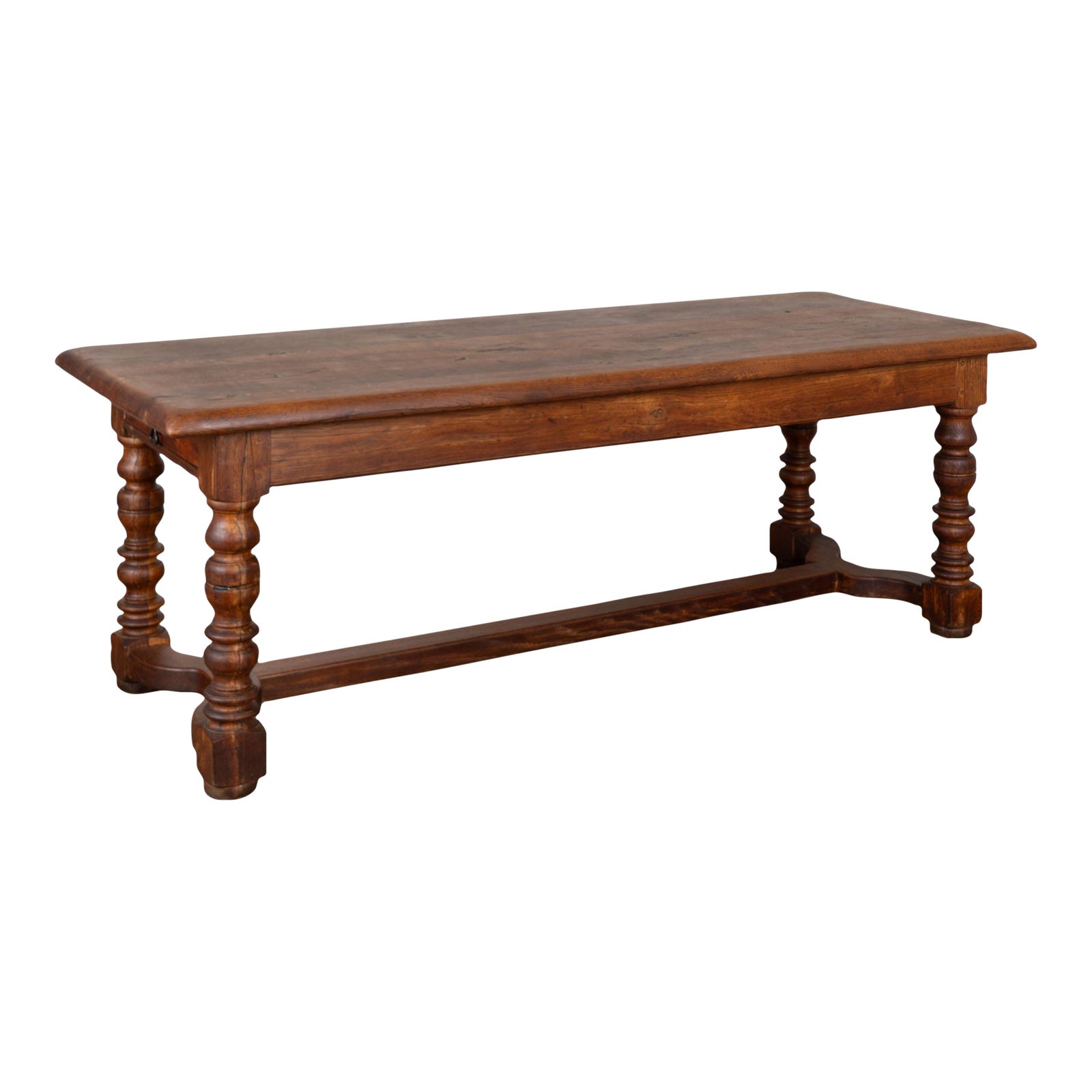 19th Century French Oak Long Library Table | Chairish