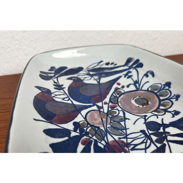 Mid-Century Modern Danish Porcelain Tenera Bowl with Bird Design by Kari Christensen for Aluminia Royal Copenhagen, 1960s For Sale - Image 11 of 18