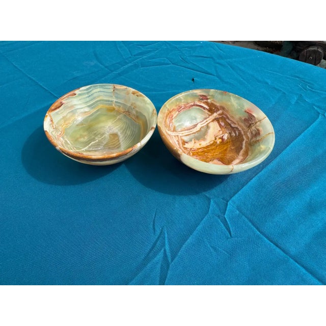 Pair of 4" Diameter Onyx Bowls For Sale In Houston - Image 6 of 6