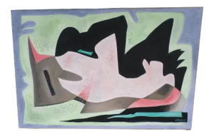 Abstract Oil on Canvas by May Bender
