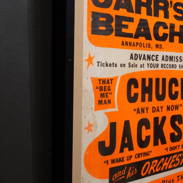 Mid 20th Century R&b Singer Chuck Jackson Jumbo Concert Poster, 1964 For Sale - Image 5 of 6