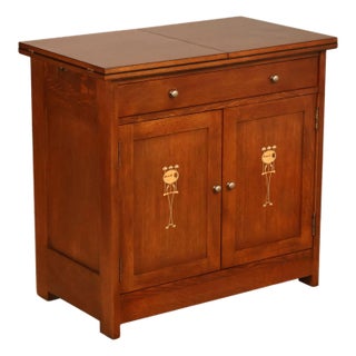 Stickley Mission Collection Oak Harvey Ellis Inlaid Server For Sale