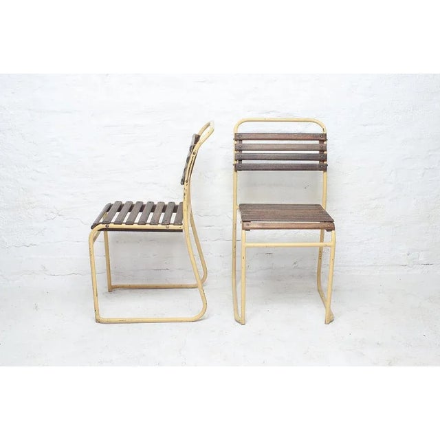 Wood Set of Stacking Chairs from J.L. Quittner, 1920s For Sale - Image 7 of 7