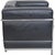 Le Corbusier LC2 chair upholstered in black leather and with a chrome frame. The chair is from the 2000s and appears in...