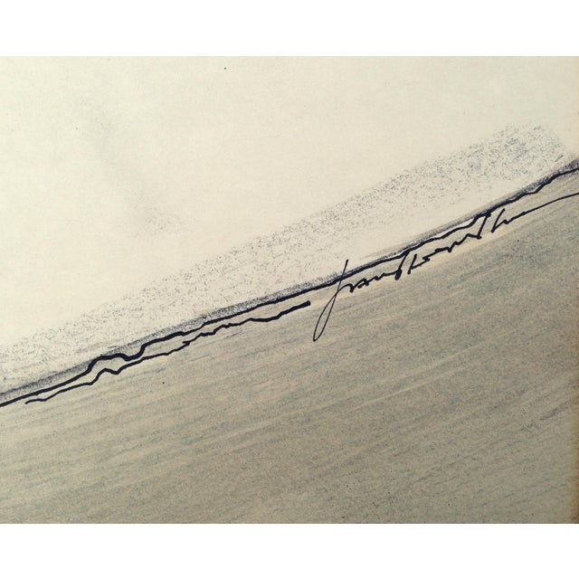 American Abstracted Figure in Nature in Ink and Pastel on Paper by Frank Rowland For Sale - Image 3 of 3