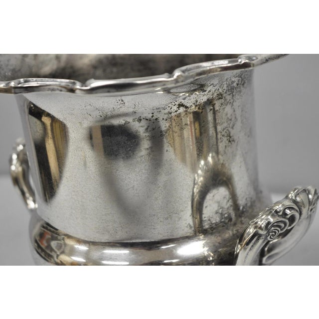 Mid 20th Century Leonard Victorian Silver Plated Trophy Cup Urn Champagne Wine Chiller Ice Bucket For Sale - Image 11 of 16