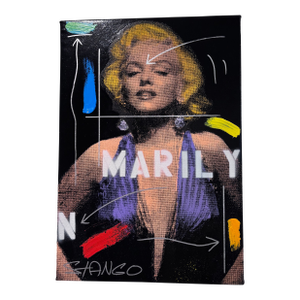 Original Signed John Stango Marilyn Monroe Contemporary Pop Art Canvas With Artist Inscription