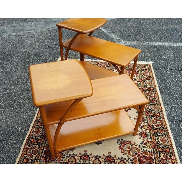 1950’s HeywoodWakefield Bamboo Side Tables a Pair Chairish