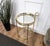 1970s Italian Hollywood Regency Round Two-Tier Brass and Glass Bar Cart from Milo Baughman, 1970s For Sale - Image 5 of 9