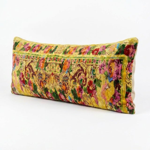 Mid-Century Modern Turkish Velvet Bedding Pillow Cover 16'' X 48'' For Sale - Image 3 of 4