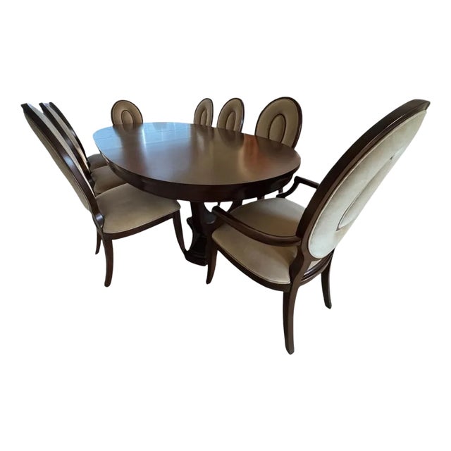 Thomasville Lumine Collection Dining Set of 9 For Sale