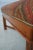 1990s Chippendale Style Newly Upholstered Yew Wood Bench For Sale - Image 5 of 12