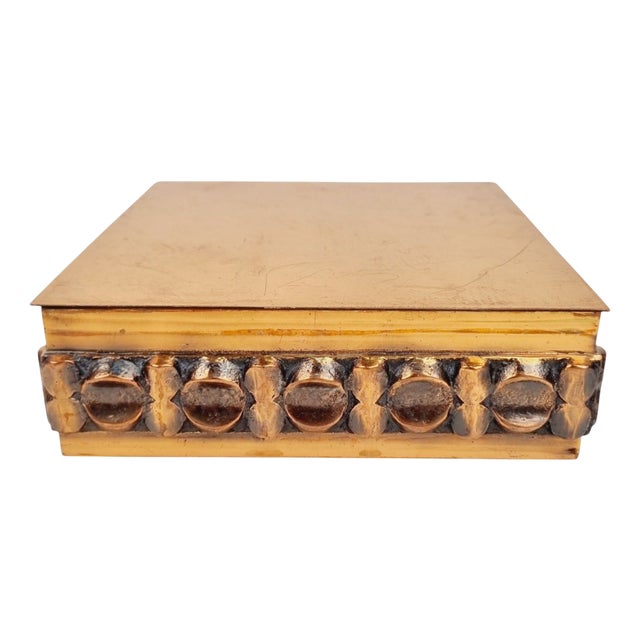 Vintage Industrial Copper Cigar Box, 1960s For Sale