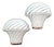 Mushroom-Shaped Murano Glass Wall Lamps from Manifattura Di Murano, 1970s, Set of 2 For Sale