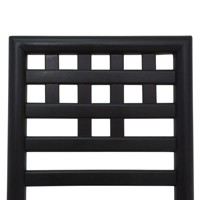 Mid 20th Century Set of 4 Geometric Ladder Back Chairs For Sale In Philadelphia - Image 6 of 7