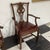 Chippendale Set of 4 Chippendale-Style Mahogany Dining Armchairs With Leather Seats For Sale - Image 3 of 6